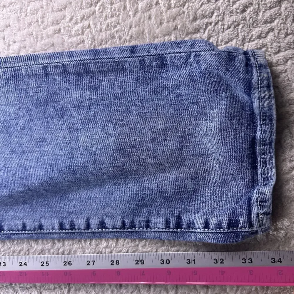 True Religion‎ Jeans Mens 32x34 Blue Geno Relaxed Slim Flap Pocket Distressed